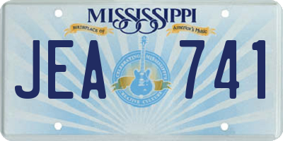 MS license plate JEA741