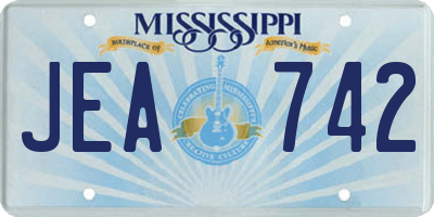 MS license plate JEA742