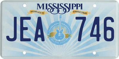 MS license plate JEA746