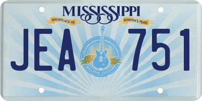 MS license plate JEA751