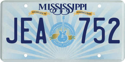 MS license plate JEA752
