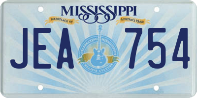 MS license plate JEA754