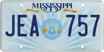 MS license plate JEA757