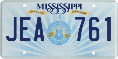 MS license plate JEA761