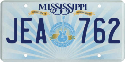 MS license plate JEA762