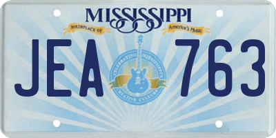 MS license plate JEA763