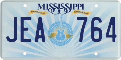 MS license plate JEA764