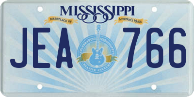 MS license plate JEA766