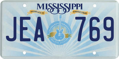 MS license plate JEA769