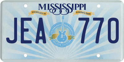 MS license plate JEA770