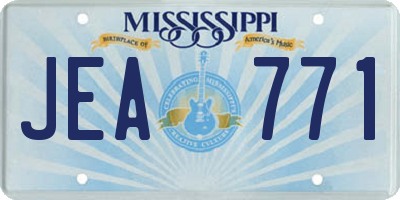 MS license plate JEA771