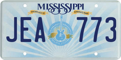 MS license plate JEA773