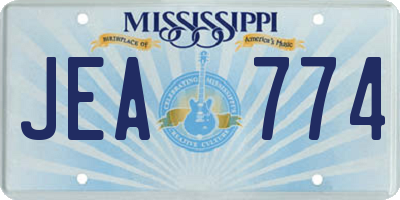 MS license plate JEA774