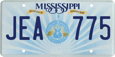 MS license plate JEA775
