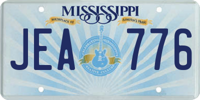 MS license plate JEA776