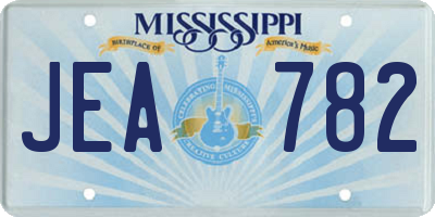 MS license plate JEA782