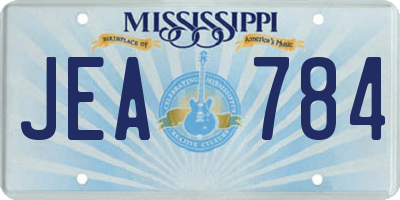 MS license plate JEA784