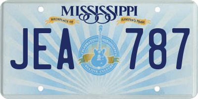 MS license plate JEA787