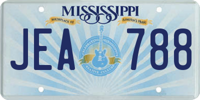 MS license plate JEA788