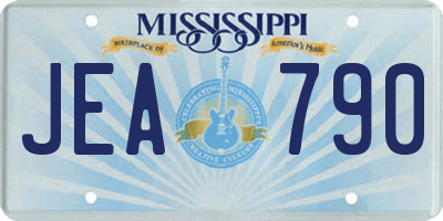 MS license plate JEA790