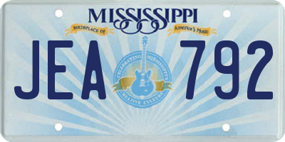 MS license plate JEA792