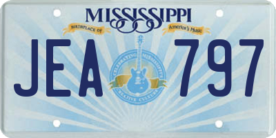 MS license plate JEA797