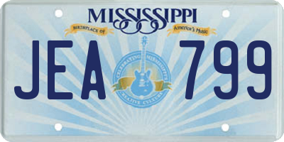 MS license plate JEA799