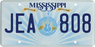 MS license plate JEA808
