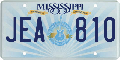 MS license plate JEA810