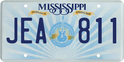 MS license plate JEA811