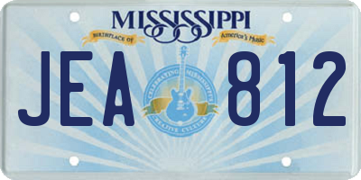 MS license plate JEA812