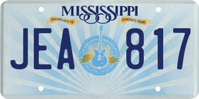 MS license plate JEA817