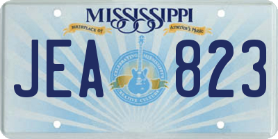 MS license plate JEA823
