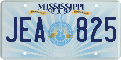 MS license plate JEA825
