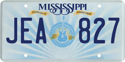 MS license plate JEA827