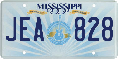 MS license plate JEA828