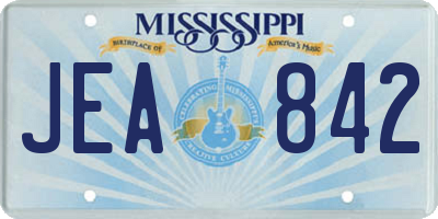 MS license plate JEA842