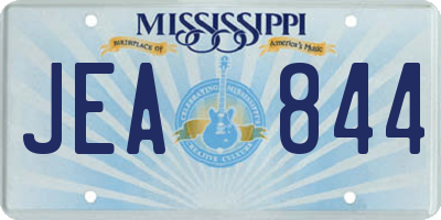MS license plate JEA844