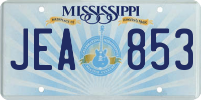 MS license plate JEA853