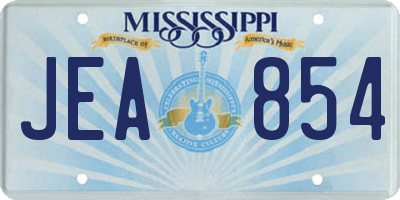 MS license plate JEA854