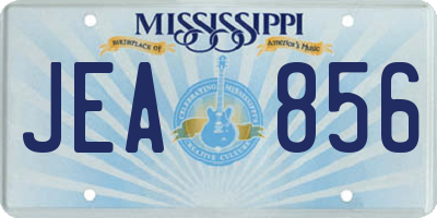 MS license plate JEA856