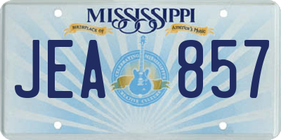 MS license plate JEA857