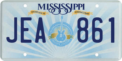 MS license plate JEA861