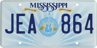 MS license plate JEA864