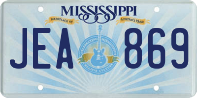 MS license plate JEA869