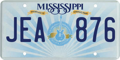 MS license plate JEA876