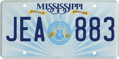 MS license plate JEA883