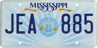 MS license plate JEA885