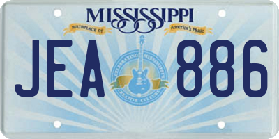 MS license plate JEA886