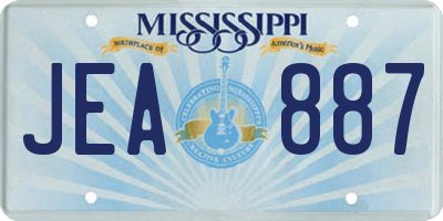 MS license plate JEA887